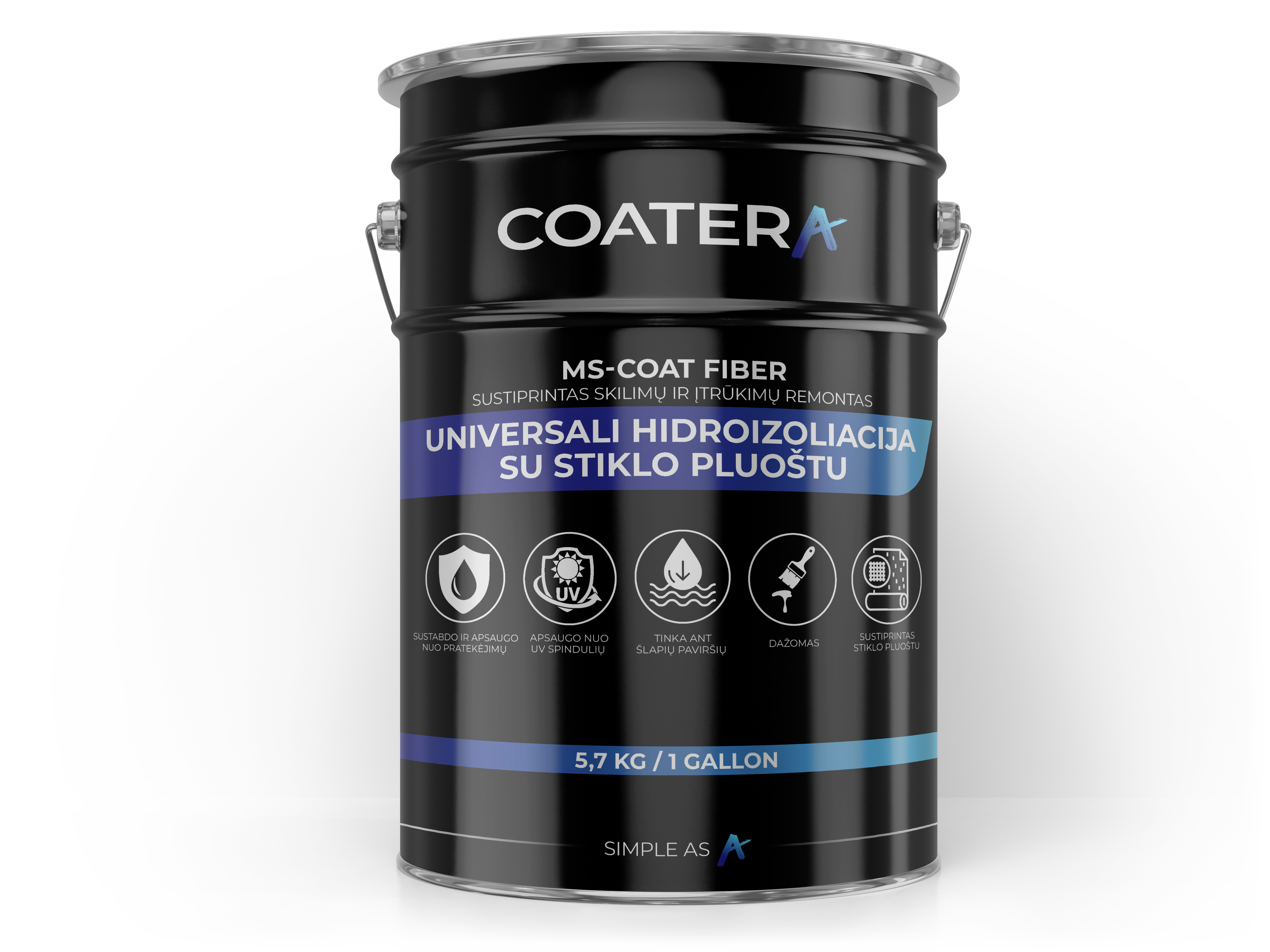 MS-COAT FIBER Universal waterproofing with fiberglass
